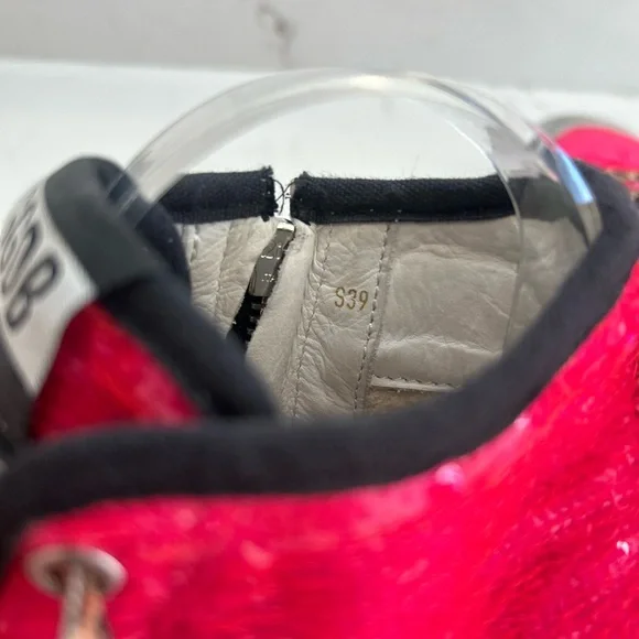 GOLDEN GOOSE Francy High Top Chuck Style Pink Sparkles Size 39 IT 9 US RARE - Picture 10 of 11
